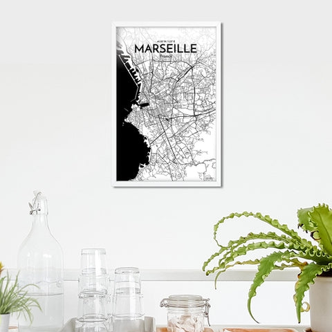 Marseille City Map Poster – Detailed Art Print of Marseille, South of France City Map Art for Home Decor, Office Decor, and Unique Gifts