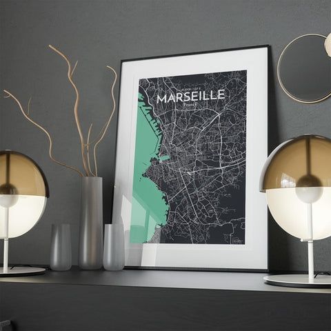 Marseille City Map Poster – Detailed Art Print of Marseille, South of France City Map Art for Home Decor, Office Decor, and Unique Gifts