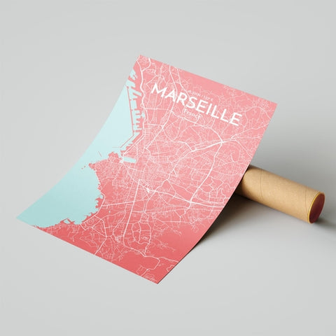 Marseille City Map Poster – Detailed Art Print of Marseille, South of France City Map Art for Home Decor, Office Decor, and Unique Gifts