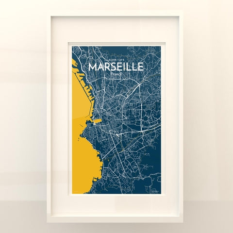 Marseille City Map Poster – Detailed Art Print of Marseille, South of France City Map Art for Home Decor, Office Decor, and Unique Gifts