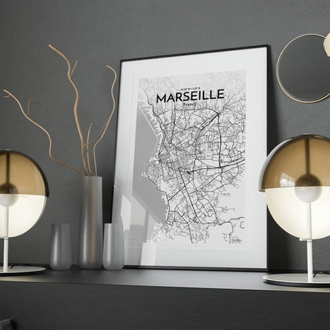 Marseille City Map Poster – Detailed Art Print of Marseille, South of France City Map Art for Home Decor, Office Decor, and Unique Gifts