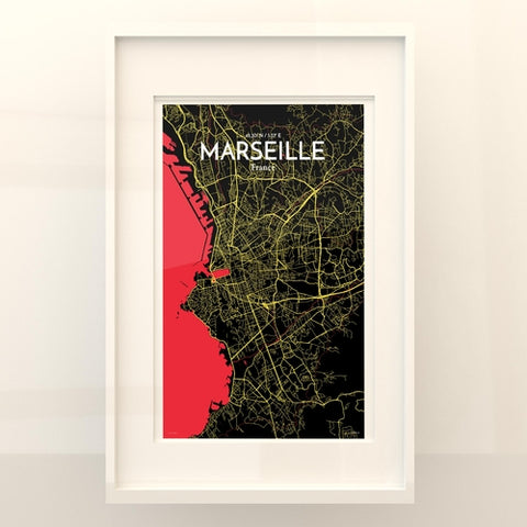 Marseille City Map Poster – Detailed Art Print of Marseille, South of France City Map Art for Home Decor, Office Decor, and Unique Gifts