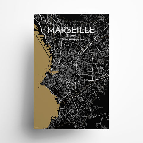 Marseille City Map Poster – Detailed Art Print of Marseille, South of France City Map Art for Home Decor, Office Decor, and Unique Gifts