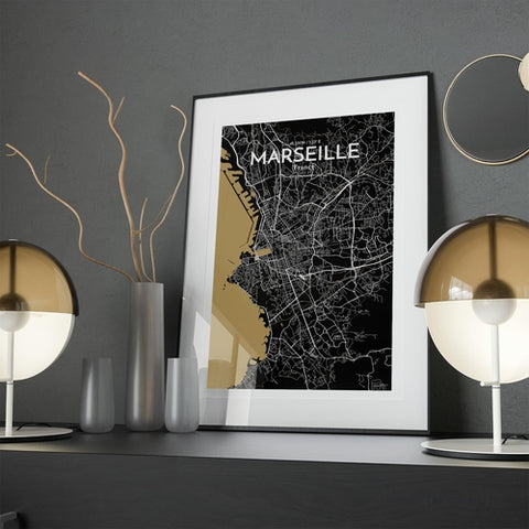 Marseille City Map Poster – Detailed Art Print of Marseille, South of France City Map Art for Home Decor, Office Decor, and Unique Gifts