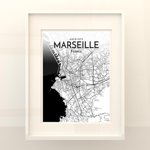 Marseille City Map Poster – Detailed Art Print of Marseille, South of France City Map Art for Home Decor, Office Decor, and Unique Gifts