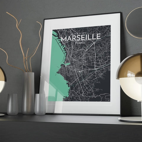 Marseille City Map Poster – Detailed Art Print of Marseille, South of France City Map Art for Home Decor, Office Decor, and Unique Gifts