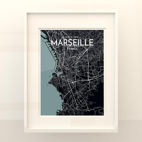 Marseille City Map Poster – Detailed Art Print of Marseille, South of France City Map Art for Home Decor, Office Decor, and Unique Gifts