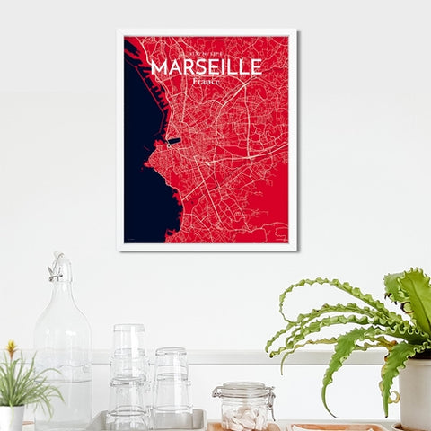 Marseille City Map Poster – Detailed Art Print of Marseille, South of France City Map Art for Home Decor, Office Decor, and Unique Gifts