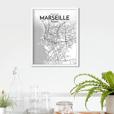 Marseille City Map Poster – Detailed Art Print of Marseille, South of France City Map Art for Home Decor, Office Decor, and Unique Gifts