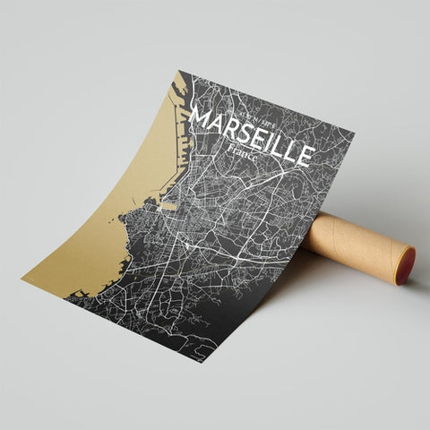 Marseille City Map Poster – Detailed Art Print of Marseille, South of France City Map Art for Home Decor, Office Decor, and Unique Gifts