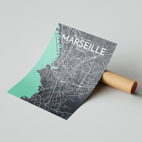 Marseille City Map Poster – Detailed Art Print of Marseille, South of France City Map Art for Home Decor, Office Decor, and Unique Gifts