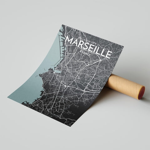 Marseille City Map Poster – Detailed Art Print of Marseille, South of France City Map Art for Home Decor, Office Decor, and Unique Gifts