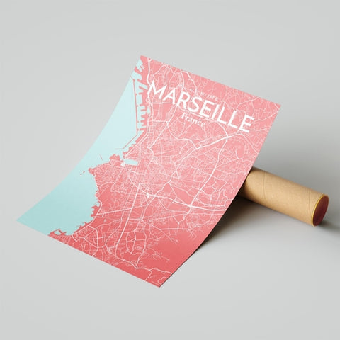 Marseille City Map Poster – Detailed Art Print of Marseille, South of France City Map Art for Home Decor, Office Decor, and Unique Gifts