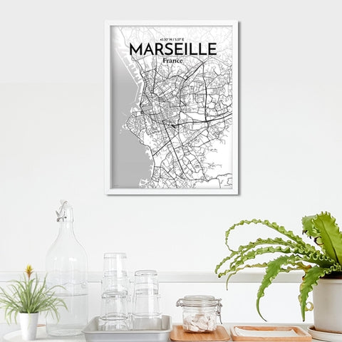 Marseille City Map Poster – Detailed Art Print of Marseille, South of France City Map Art for Home Decor, Office Decor, and Unique Gifts