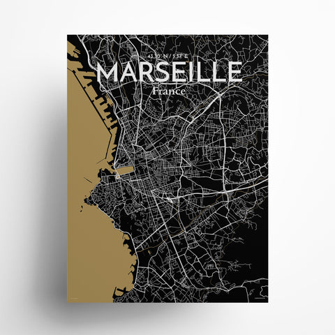 Marseille City Map Poster – Detailed Art Print of Marseille, South of France City Map Art for Home Decor, Office Decor, and Unique Gifts