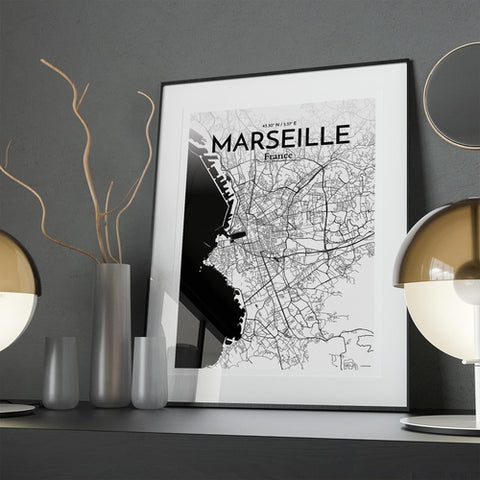 Marseille City Map Poster – Detailed Art Print of Marseille, South of France City Map Art for Home Decor, Office Decor, and Unique Gifts