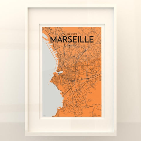 Marseille City Map Poster – Detailed Art Print of Marseille, South of France City Map Art for Home Decor, Office Decor, and Unique Gifts