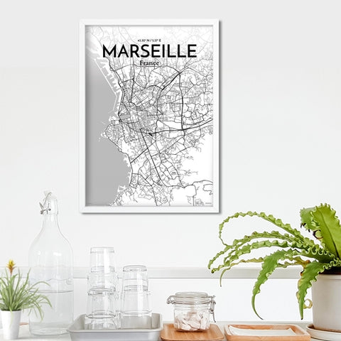 Marseille City Map Poster – Detailed Art Print of Marseille, South of France City Map Art for Home Decor, Office Decor, and Unique Gifts