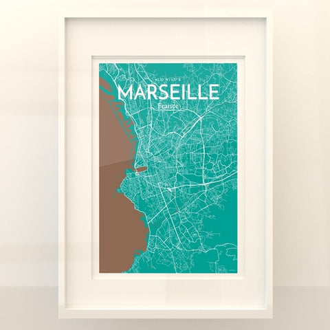 Marseille City Map Poster – Detailed Art Print of Marseille, South of France City Map Art for Home Decor, Office Decor, and Unique Gifts