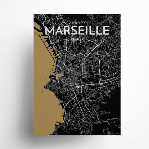 Marseille City Map Poster – Detailed Art Print of Marseille, South of France City Map Art for Home Decor, Office Decor, and Unique Gifts