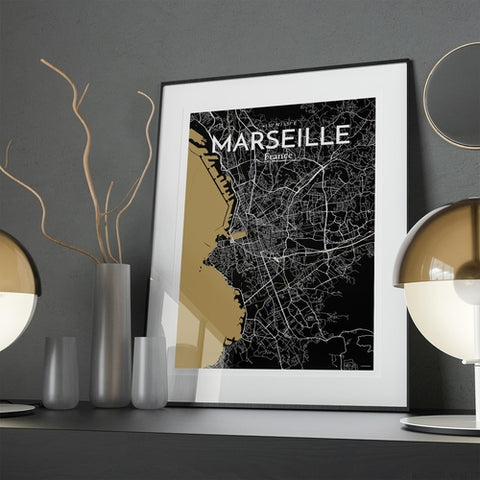 Marseille City Map Poster – Detailed Art Print of Marseille, South of France City Map Art for Home Decor, Office Decor, and Unique Gifts