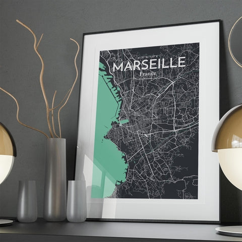 Marseille City Map Poster – Detailed Art Print of Marseille, South of France City Map Art for Home Decor, Office Decor, and Unique Gifts