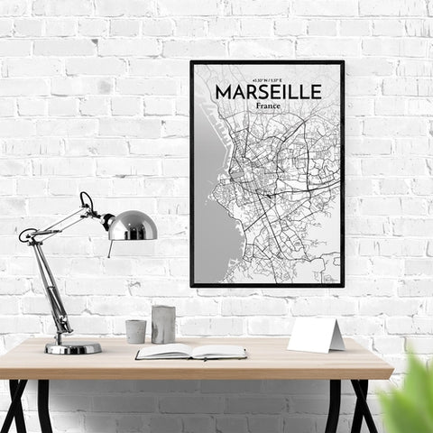 Marseille City Map Poster – Detailed Art Print of Marseille, South of France City Map Art for Home Decor, Office Decor, and Unique Gifts