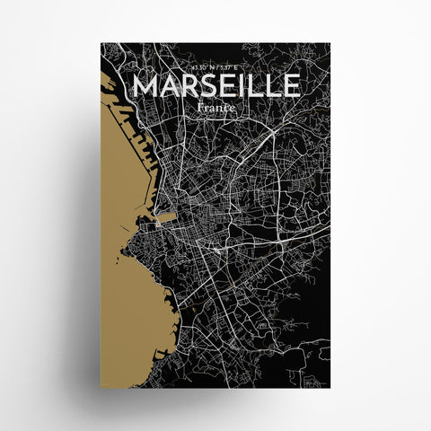 Marseille City Map Poster – Detailed Art Print of Marseille, South of France City Map Art for Home Decor, Office Decor, and Unique Gifts