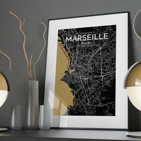 Marseille City Map Poster – Detailed Art Print of Marseille, South of France City Map Art for Home Decor, Office Decor, and Unique Gifts