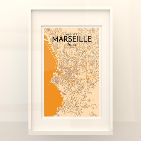 Marseille City Map Poster – Detailed Art Print of Marseille, South of France City Map Art for Home Decor, Office Decor, and Unique Gifts