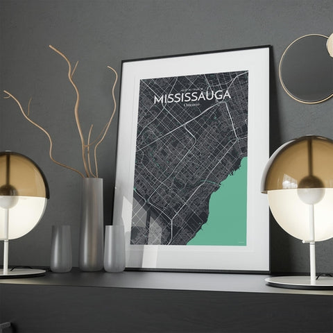 Mississauga City Map Poster – Detailed Art Print of Mississauga, Ontario for Home Decor, Office Decor, Travel Art, and Unique Gifts