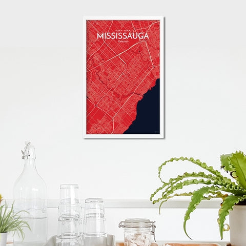 Mississauga City Map Poster – Detailed Art Print of Mississauga, Ontario for Home Decor, Office Decor, Travel Art, and Unique Gifts