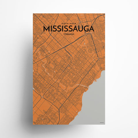 Mississauga City Map Poster – Detailed Art Print of Mississauga, Ontario for Home Decor, Office Decor, Travel Art, and Unique Gifts