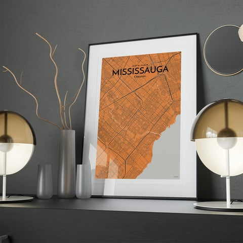 Mississauga City Map Poster – Detailed Art Print of Mississauga, Ontario for Home Decor, Office Decor, Travel Art, and Unique Gifts