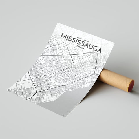 Mississauga City Map Poster – Detailed Art Print of Mississauga, Ontario for Home Decor, Office Decor, Travel Art, and Unique Gifts