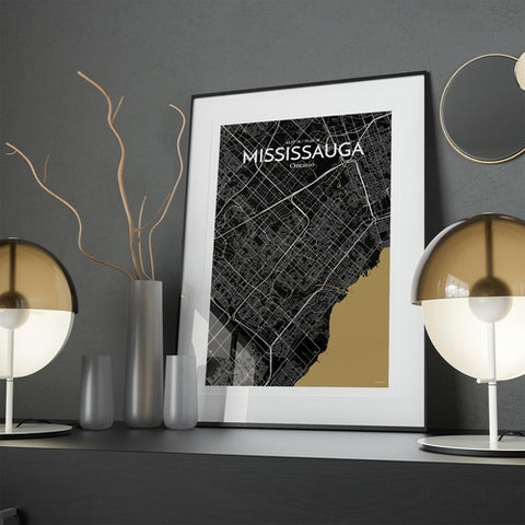 Mississauga City Map Poster – Detailed Art Print of Mississauga, Ontario for Home Decor, Office Decor, Travel Art, and Unique Gifts