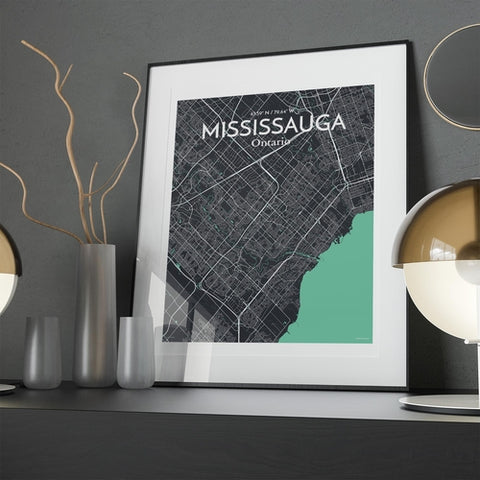 Mississauga City Map Poster – Detailed Art Print of Mississauga, Ontario for Home Decor, Office Decor, Travel Art, and Unique Gifts