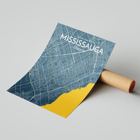 Mississauga City Map Poster – Detailed Art Print of Mississauga, Ontario for Home Decor, Office Decor, Travel Art, and Unique Gifts