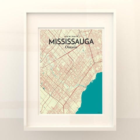 Mississauga City Map Poster – Detailed Art Print of Mississauga, Ontario for Home Decor, Office Decor, Travel Art, and Unique Gifts