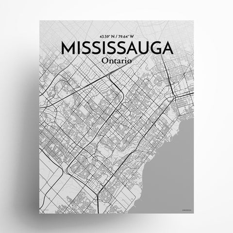 Mississauga City Map Poster – Detailed Art Print of Mississauga, Ontario for Home Decor, Office Decor, Travel Art, and Unique Gifts