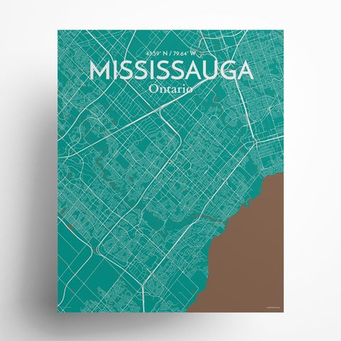 Mississauga City Map Poster – Detailed Art Print of Mississauga, Ontario for Home Decor, Office Decor, Travel Art, and Unique Gifts