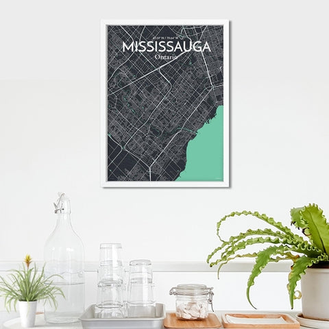 Mississauga City Map Poster – Detailed Art Print of Mississauga, Ontario for Home Decor, Office Decor, Travel Art, and Unique Gifts