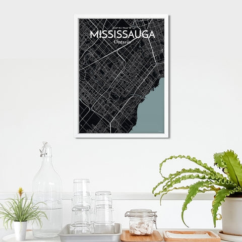 Mississauga City Map Poster – Detailed Art Print of Mississauga, Ontario for Home Decor, Office Decor, Travel Art, and Unique Gifts