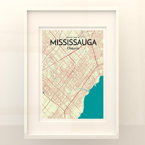 Mississauga City Map Poster – Detailed Art Print of Mississauga, Ontario for Home Decor, Office Decor, Travel Art, and Unique Gifts