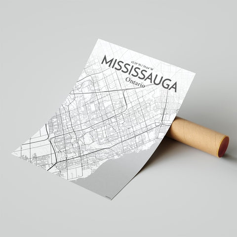 Mississauga City Map Poster – Detailed Art Print of Mississauga, Ontario for Home Decor, Office Decor, Travel Art, and Unique Gifts