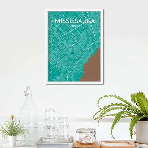 Mississauga City Map Poster – Detailed Art Print of Mississauga, Ontario for Home Decor, Office Decor, Travel Art, and Unique Gifts