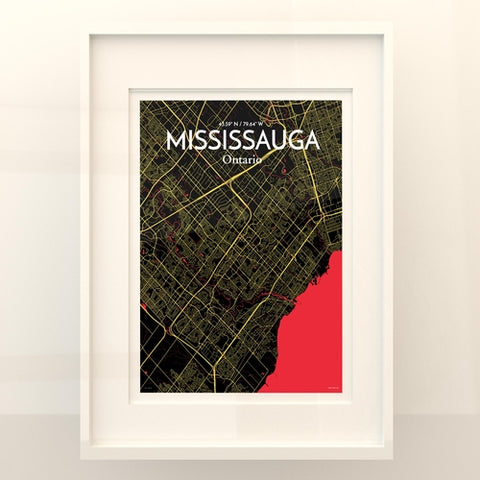 Mississauga City Map Poster – Detailed Art Print of Mississauga, Ontario for Home Decor, Office Decor, Travel Art, and Unique Gifts