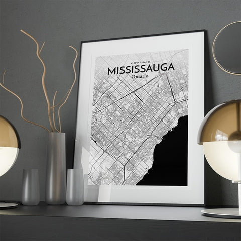 Mississauga City Map Poster – Detailed Art Print of Mississauga, Ontario for Home Decor, Office Decor, Travel Art, and Unique Gifts