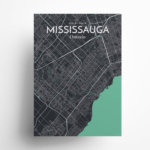 Mississauga City Map Poster – Detailed Art Print of Mississauga, Ontario for Home Decor, Office Decor, Travel Art, and Unique Gifts