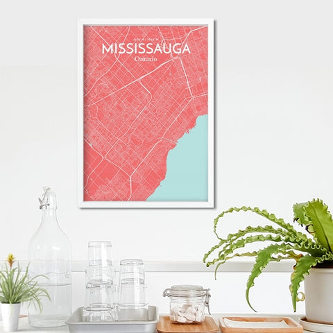 Mississauga City Map Poster – Detailed Art Print of Mississauga, Ontario for Home Decor, Office Decor, Travel Art, and Unique Gifts